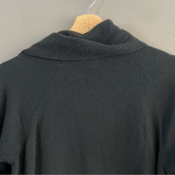 Sutton Studio Womens Wool Blend Mock Neck Tie Beck Black Medium - Picture 6 of 13